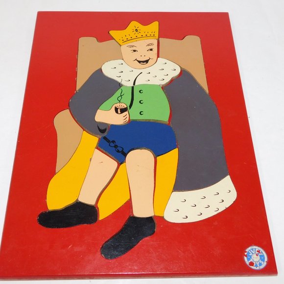 Vintage THE KING Judy Toys 17 Piece Wooden Childrens Puzzle - Picture 5 of 6